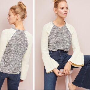 Anthropologie Dolan Bell-Sleeved Raglan Sweater Top Size XS